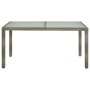 Gartentisch aus gehärtetem Glas, graues synthetisches Rattan, 150 x 90 x 75 cm von vidaXL, Gartentische - Ref: Foro24-316707,...