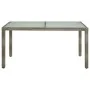 Mesa de jardín vidrio templado ratán sintético gris 150x90x75cm de vidaXL, Mesas de jardín - Ref: Foro24-316707, Precio: 138,...