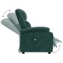Sillón reclinable eléctrico de terciopelo verde oscuro de , Sillones - Ref: Foro24-3098395, Precio: 218,14 €, Descuento: %