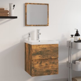 Set de muebles de baño madera contrachapada color roble ahumado de , Muebles de baño - Ref: Foro24-3152864, Precio: 176,28 €,...