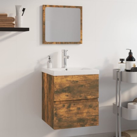 Set de muebles de baño madera contrachapada color roble ahumado by , Bathroom furniture - Ref: Foro24-3152864, Price: 176,28 ...
