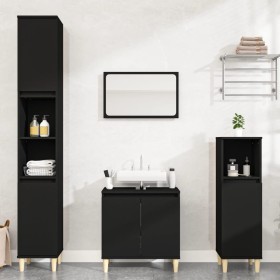 Juego de muebles de baño 3 pzas madera contrachapada negro by , Bathroom furniture - Ref: Foro24-3185582, Price: 182,71 €, Di...