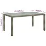 Mesa de jardín vidrio templado ratán sintético gris 150x90x75cm de vidaXL, Mesas de jardín - Ref: Foro24-316707, Precio: 138,...