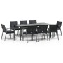 Juego comedor jardín 9 piezas y cojines ratán sintético y acero von , Gartensets - Ref: Foro24-3187000, Preis: 776,95 €, Raba...