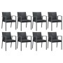 Juego comedor jardín 9 piezas y cojines ratán sintético y acero von , Gartensets - Ref: Foro24-3187000, Preis: 776,95 €, Raba...