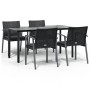 Juego comedor jardín 5 piezas y cojines ratán sintético y acero von , Gartensets - Ref: Foro24-3186995, Preis: 436,37 €, Raba...