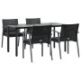Juego comedor jardín 5 piezas y cojines ratán sintético y acero von , Gartensets - Ref: Foro24-3186995, Preis: 436,37 €, Raba...