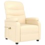 Sillón de masaje de cuero sintético crema by , Electric massage chairs - Ref: Foro24-289690, Price: 197,81 €, Discount: -5%%
