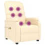 Sillón de masaje de cuero sintético crema by , Electric massage chairs - Ref: Foro24-289690, Price: 197,81 €, Discount: -5%%