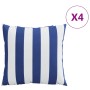 Cojines 4 uds tela a rayas azul y blanco 50x50 cm by , Cushions for chairs and sofas - Ref: Foro24-360396, Price: 42,46 €, Di...