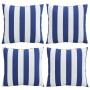Cojines 4 uds tela a rayas azul y blanco 50x50 cm by , Cushions for chairs and sofas - Ref: Foro24-360396, Price: 42,46 €, Di...