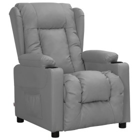 Sillón reclinable de cuero sintético gris by , Armchairs - Ref: Foro24-339072, Price: 209,16 €, Discount: %