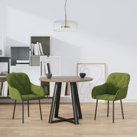 Sillas de comedor 2 unidades terciopelo verde