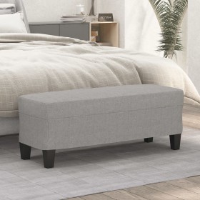 Banco de tela gris claro 100x35x41 cm