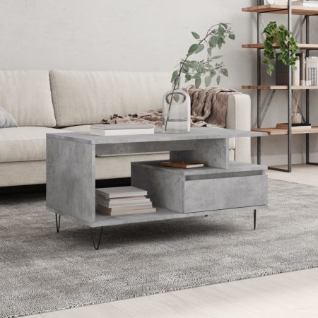 Mesa de centro madera contrachapada gris hormigón 90x49x45 cm by , Coffee table - Ref: Foro24-831024, Price: 74,44 €, Discoun...