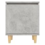 Mesita de noche patas madera maciza gris hormigón 40x30x50 cm by , Nightstands - Ref: Foro24-805823, Price: 34,06 €, Discount: %