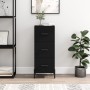 Aparador de madera contrachapada negro 34,5x34x90 cm de , Aparadores - Ref: Foro24-828613, Precio: 94,67 €