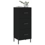 Aparador de madera contrachapada negro 34,5x34x90 cm de , Aparadores - Ref: Foro24-828613, Precio: 94,67 €