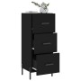 Aparador de madera contrachapada negro 34,5x34x90 cm de , Aparadores - Ref: Foro24-828613, Precio: 94,67 €