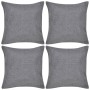 4 fundas color antracita para cojines de imitación de lino, 40 x 40 cm de , Cojines - Ref: Foro24-130946, Precio: 24,04 €, De...