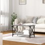 Mesa de centro madera y hierro gris Sonoma 80x45x45 cm by , Coffee table - Ref: Foro24-823325, Price: 42,00 €, Discount: %