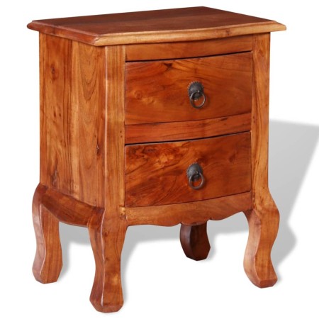 Mesita de noche con cajones madera maciza de acacia | Foro24.es | Tu tienda online para hogar, jardín y más Foro24.es