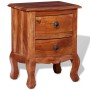 Mesita de noche con cajones madera maciza de acacia | Foro24.es | Tu tienda online para hogar, jardín y más Foro24.es