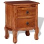 Mesita de noche con cajones madera maciza de acacia | Foro24.es | Tu tienda online para hogar, jardín y más Foro24.es