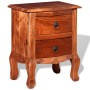 Mesita de noche con cajones madera maciza de acacia | Foro24.es | Tu tienda online para hogar, jardín y más Foro24.es