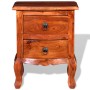 Mesita de noche con cajones madera maciza de acacia | Foro24.es | Tu tienda online para hogar, jardín y más Foro24.es