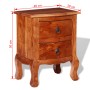 Mesita de noche con cajones madera maciza de acacia | Foro24.es | Tu tienda online para hogar, jardín y más Foro24.es