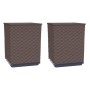 Jardineras 2 unidades polipropileno marrón 30x30x37 cm by , Pots and planters - Ref: Foro24-364184, Price: 56,27 €, Discount: %
