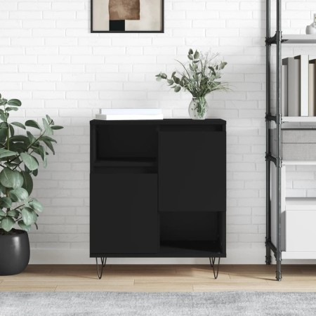 Aparador de madera contrachapada negro 60x35x70 cm by , Sideboards - Ref: Foro24-831189, Price: 72,16 €, Discount: -5%%