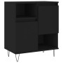 Aparador de madera contrachapada negro 60x35x70 cm by , Sideboards - Ref: Foro24-831189, Price: 72,16 €, Discount: -5%%
