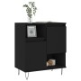 Aparador de madera contrachapada negro 60x35x70 cm by , Sideboards - Ref: Foro24-831189, Price: 72,16 €, Discount: -5%%