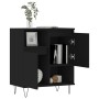 Aparador de madera contrachapada negro 60x35x70 cm by , Sideboards - Ref: Foro24-831189, Price: 72,16 €, Discount: -5%%