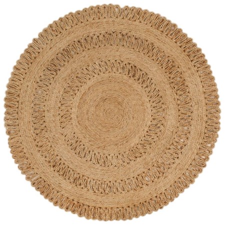 Alfombra de área trenzada a mano redonda yute 120 cm von , Teppiche - Ref: Foro24-344950, Preis: 60,83 €, Rabatt: -5%%