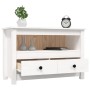 Mueble para TV de madera maciza de pino blanco 79x35x52 cm von , TV-Möbel - Ref: Foro24-821498, Preis: 97,89 €, Rabatt: %
