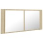 Armario espejo de baño LED acrílico roble Sonoma 100x12x45 cm von , Badezimmerwaschtische - Ref: Foro24-804983, Preis: 60,05 ...