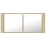 Armario espejo de baño LED acrílico roble Sonoma 100x12x45 cm von , Badezimmerwaschtische - Ref: Foro24-804983, Preis: 60,05 ...