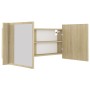 Armario espejo de baño LED acrílico roble Sonoma 100x12x45 cm von , Badezimmerwaschtische - Ref: Foro24-804983, Preis: 60,05 ...