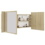 Armario espejo de baño LED acrílico roble Sonoma 100x12x45 cm von , Badezimmerwaschtische - Ref: Foro24-804983, Preis: 60,05 ...