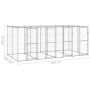Hundezwinger aus Stahl mit Dach 9,68 m² (9,68 m²) von vidaXL, Hundehütten und Zäune - Ref: Foro24-3082273, Preis: 668,46 €, R...