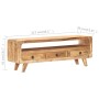 Mueble para TV de madera maciza de mango rugosa 117x30x41 cm von , TV-Möbel - Ref: Foro24-321042, Preis: 227,92 €, Rabatt: %