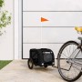 Remolque de bicicleta mascotas hierro tela Oxford negro by , pet strollers - Ref: Foro24-93870, Price: 94,34 €, Discount: %