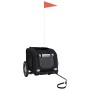 Remolque de bicicleta mascotas hierro tela Oxford negro by , pet strollers - Ref: Foro24-93870, Price: 94,34 €, Discount: %