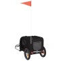 Remolque de bicicleta mascotas hierro tela Oxford negro by , pet strollers - Ref: Foro24-93870, Price: 94,34 €, Discount: %