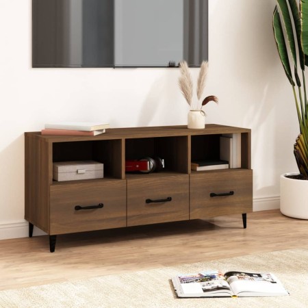 Mueble para TV madera contrachapada roble marrón 102x35x50 cm | Foro24.es | Tu tienda online para hogar, jardín y más Foro24.es