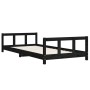 Estructura de cama para niños madera de pino negro 90x200 cm von , Kinderbetten und Betten für Kinder - Ref: Foro24-834425, P...
