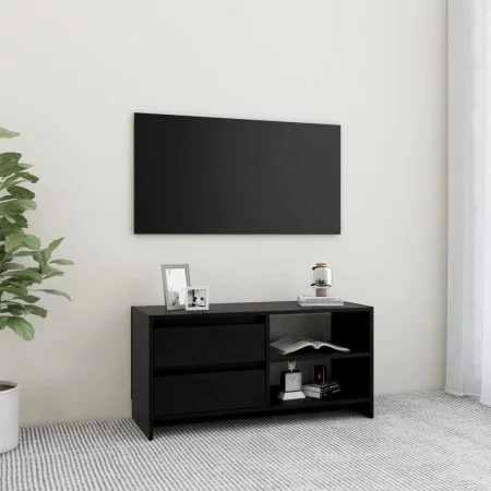 Solid black pine wood TV cabinet 80x31x39 cm by vidaXL, TV Furniture - Ref: Foro24-809898, Price: 69,03 €, Discount: %